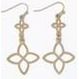 Earrings - Textured Double Drop Gold