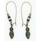 Earrings - Patina Leaf w Beads
