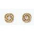 Earrings - Gold Twists with Crystals