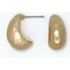 Earrings - Hammered Burnish Gold Drop