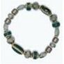 Bracelet - Green Ceramic+Crystal Bead
