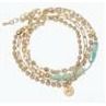Bracelet - Gold Chains w Aqua Breads