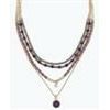 Necklace - Gold Multi Stands + Amethy