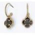 Earrings - Smoky Gray Clover Gold