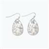 Earrings - Silver Hammered Teardrops