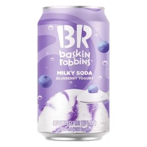 Limited Import - Baskin Robins Milky Soda Blueberry Yogurt 350ml Can
