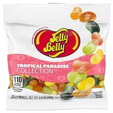 Jelly Belly Tropical Paradise Jelly Beans, 3.5oz Peg Bags