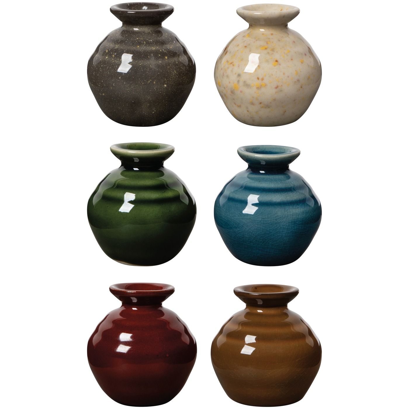 Apothecary Vases - Small Set/6 Assorted DIA2 × H2.25"