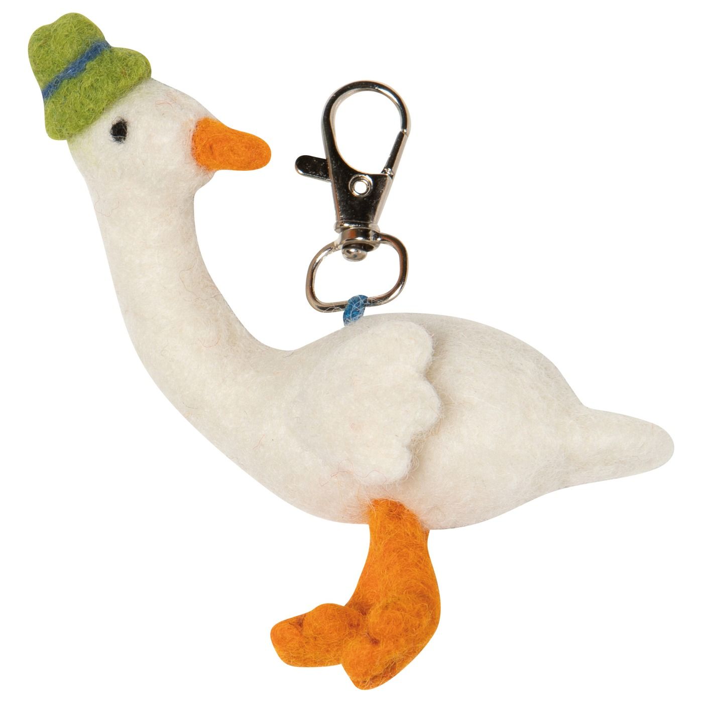 Silly Goose Felt Wool Bag Charm Body: Wool; Hardware: Stainless Steel W3 × H4.2"