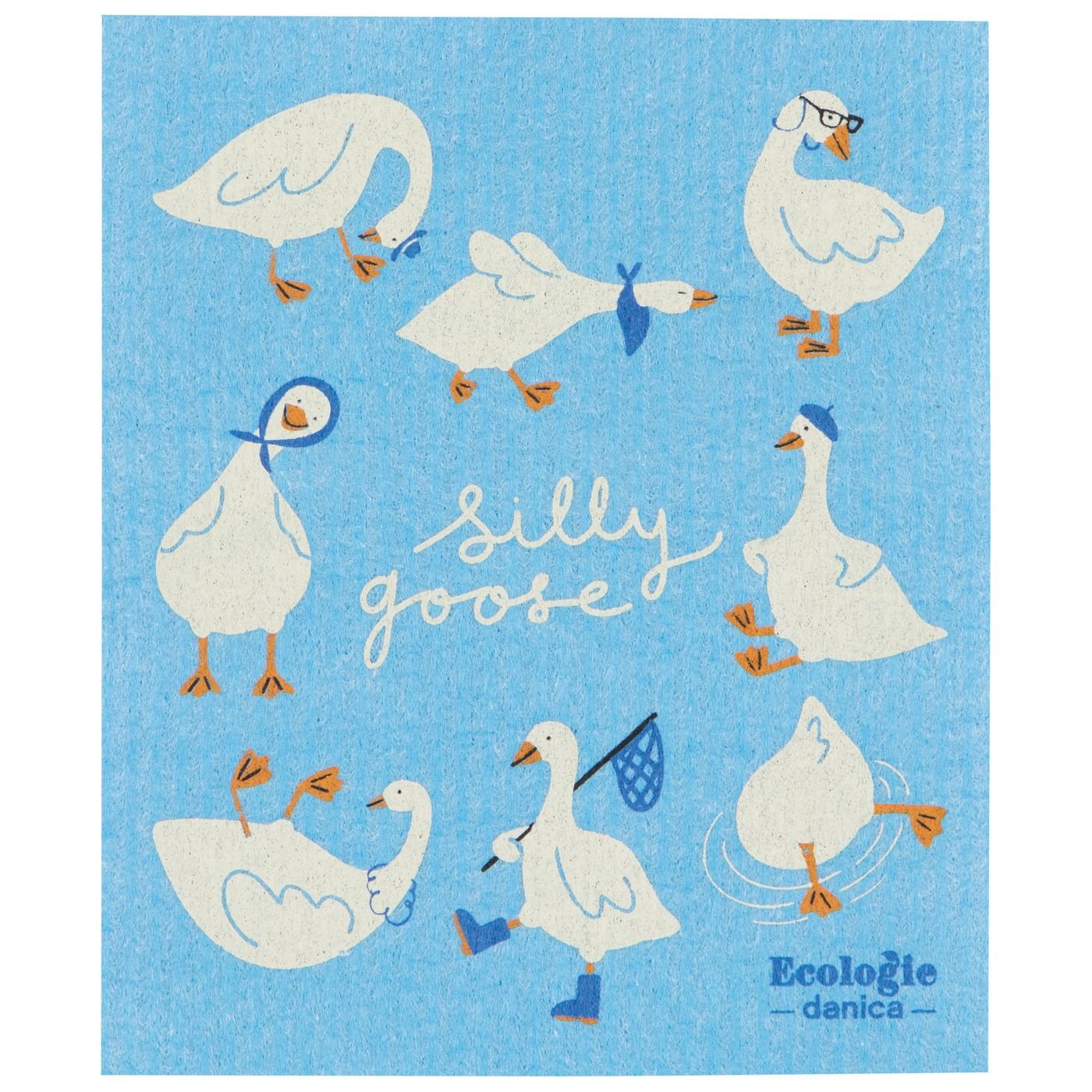 Silly Goose Swedish Dishcloth 70% Cellulose, 30% Cotton W6.5 × L8"