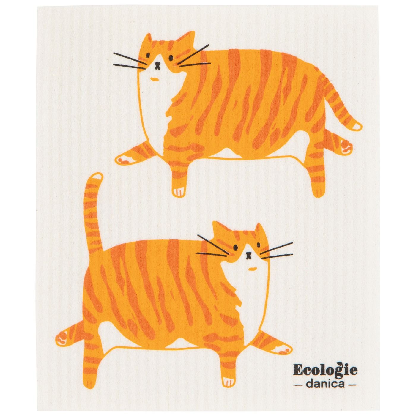 Swedish Dishcloths - Ginger Cat W6.5 × L8"