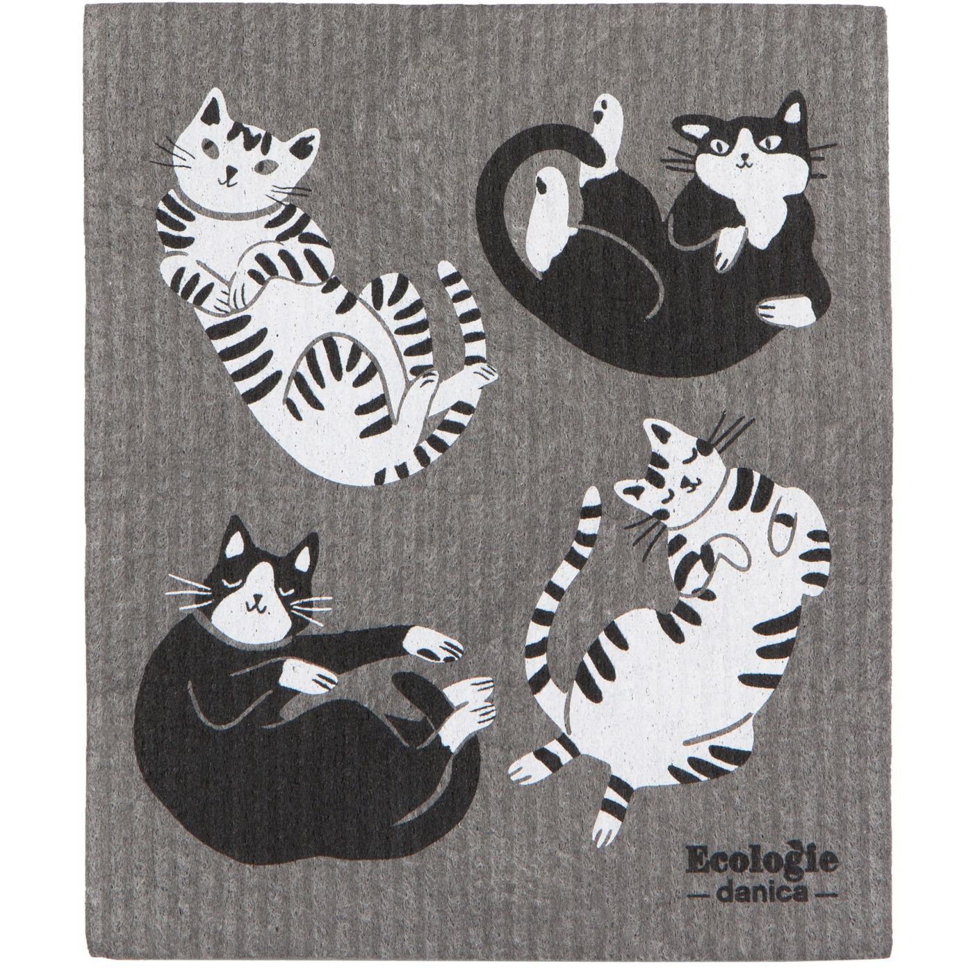 Swedish Dishcloths - Meow &amp; Furever W6.5 × L8"