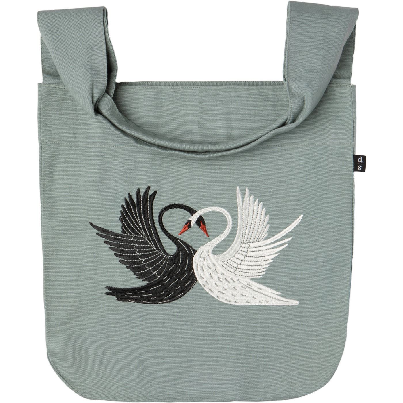 Swan Song To &amp; Fro Tote Body: Cotton; Embroidery: Polyester W13 × H13.5 × D2.25" / Strap Drop 10"