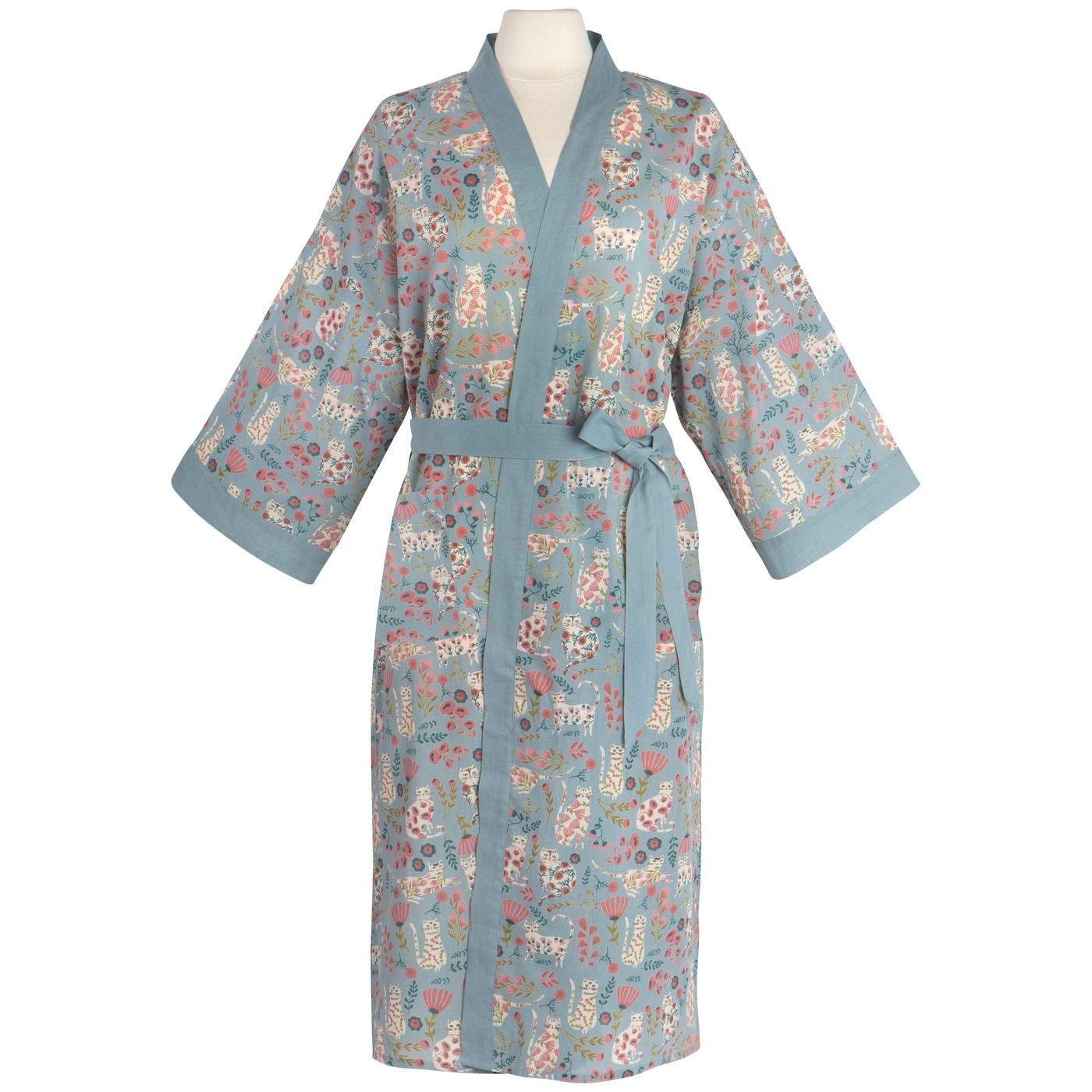 Catbloom Robe Cotton 48" Length, 58" Sweep, 3/4 Sleeve