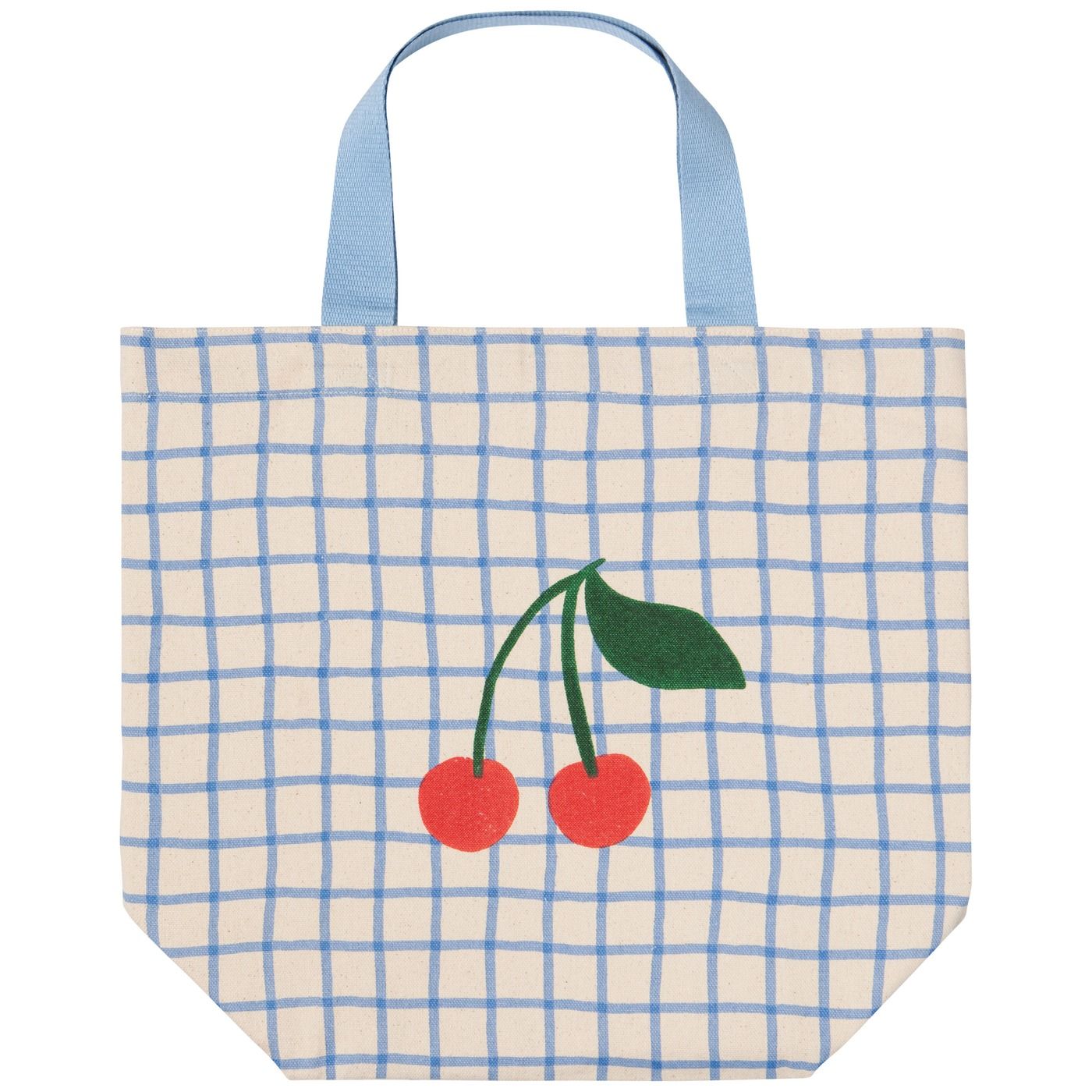 Very Cherry Pocket Tote Cotton W15 × H13 × D6" / Strap Drop 6"