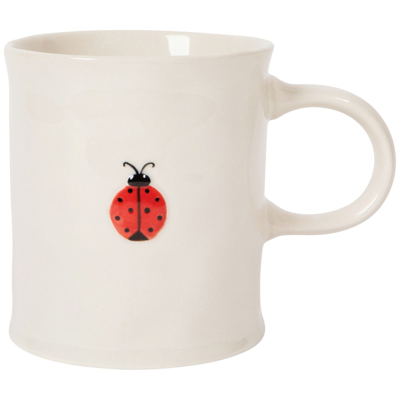 Ladybugs Petite Motif Mug Stoneware DIA3.75 × H4" 16 oz