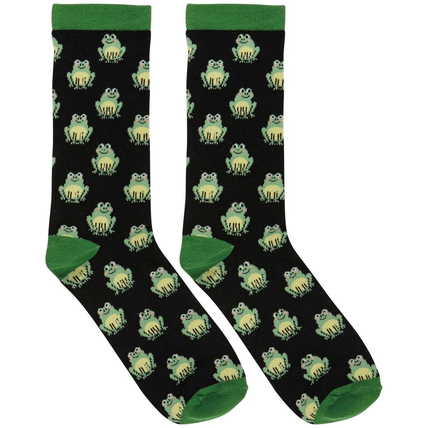 Garden Friends - Ribbit Socks 70% Cotton, 28% Polyester, 2% Spandex W3.3 × H15"