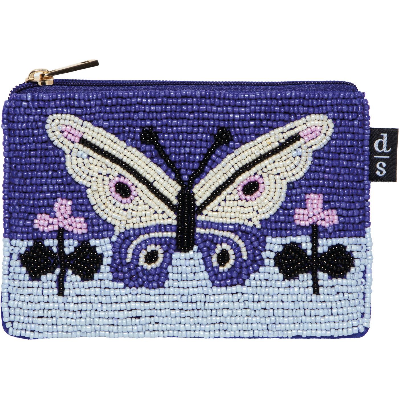 Aurora Beaded Pouch Body: Cotton; Beads: Glass W5.25 × L3.75"