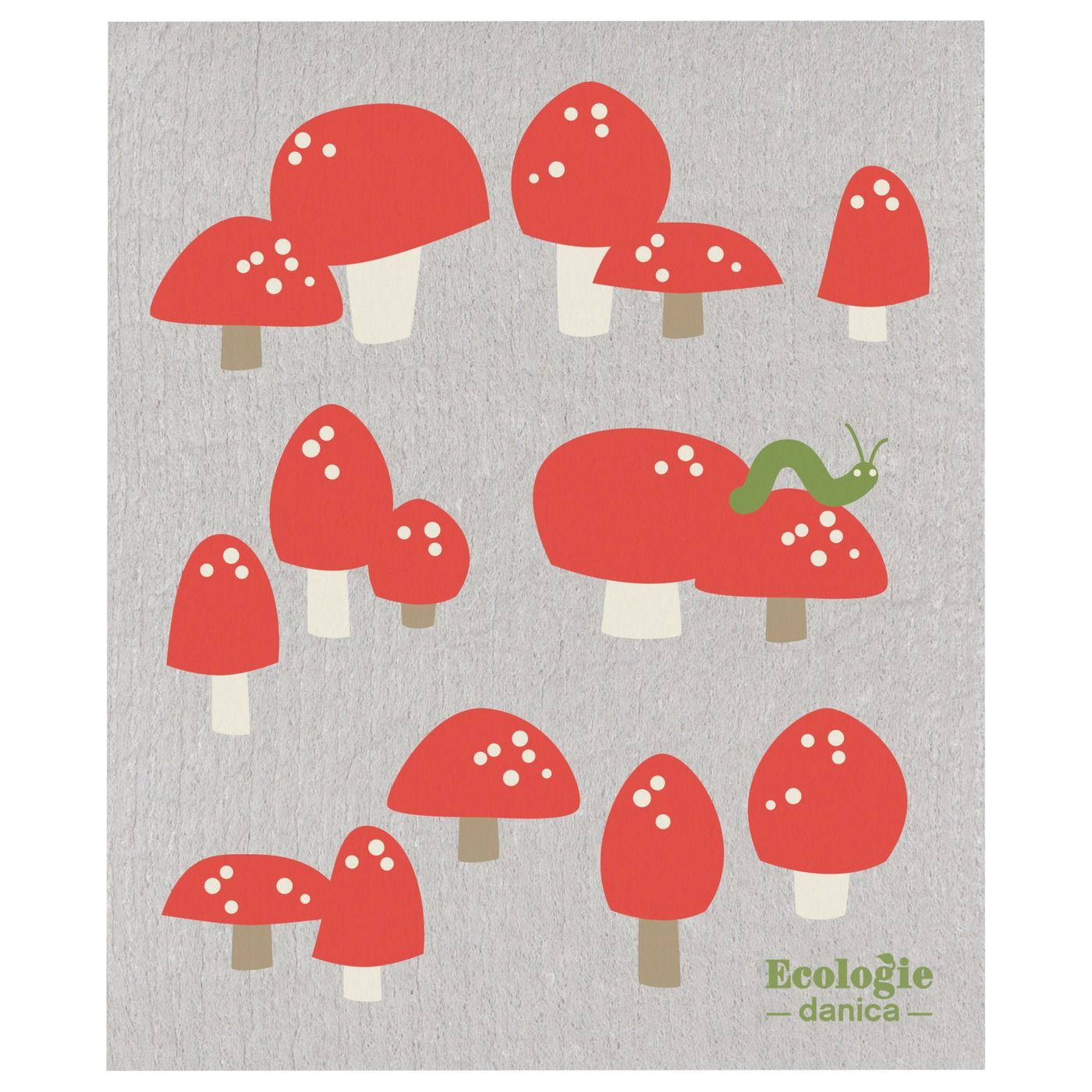 Swedish Dishcloths - Totally Toadstools W6.5 × L8"