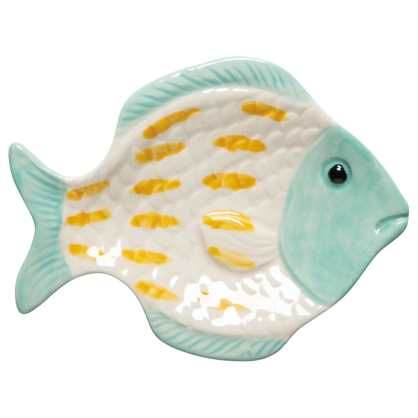 Fish Dishes - Fishies Yellow Dash W4.25 × L3.25 × H0.5"