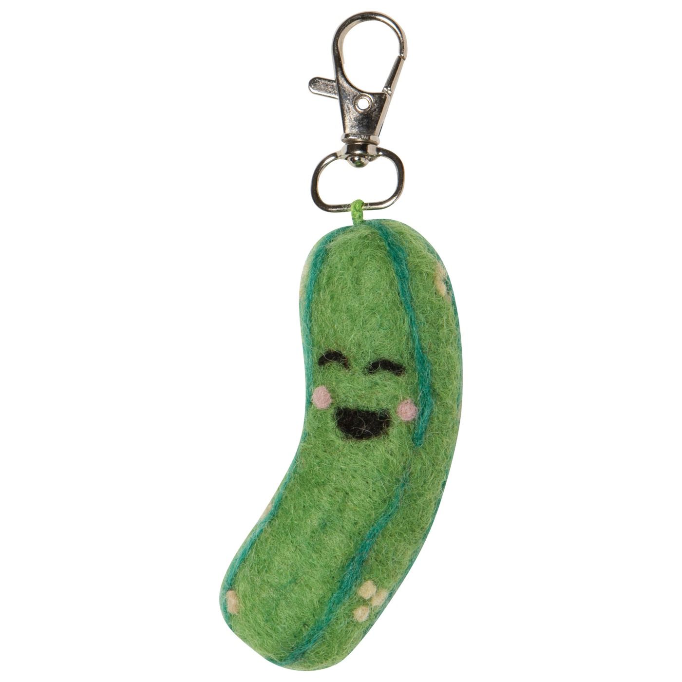 Pickle Pal Felt Wool Bag Charm Body: Wool; Hardware: Stainless Steel H3.14 × W1.4"