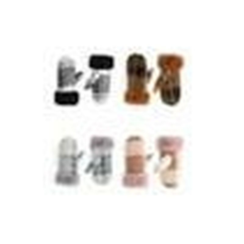 Fur Cuff Plaid Mitten Assortment