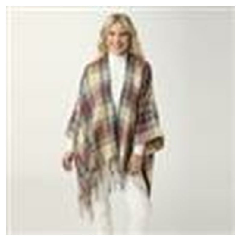 Breton Plaid Wrap - Red/Green/Yellow