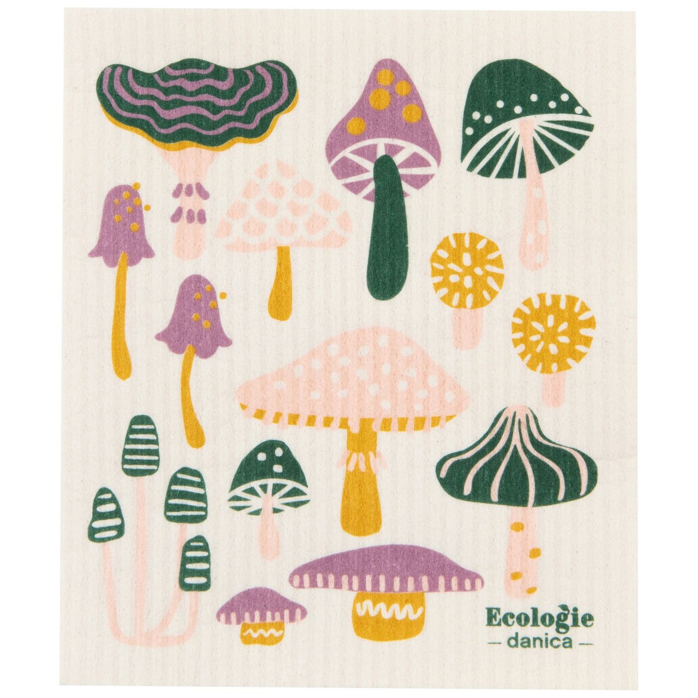 Swedish Dishcloths - Mushroom Gems W6.5 × L8"