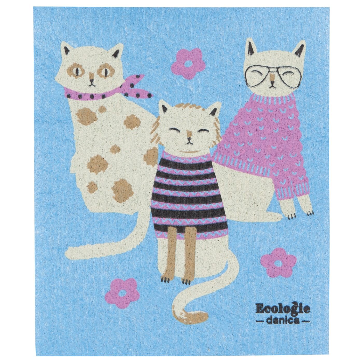 Swedish Dishcloths - Feline Fine W6.5 × L8"