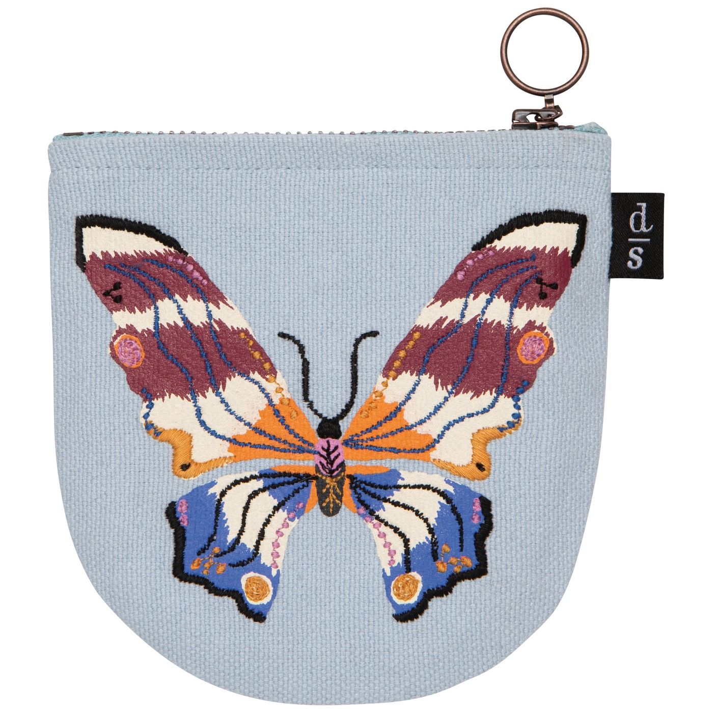 Aurora Halfmoon Pouch Body: Cotton Embroidery: Polyester W4.5 × L4.5"
