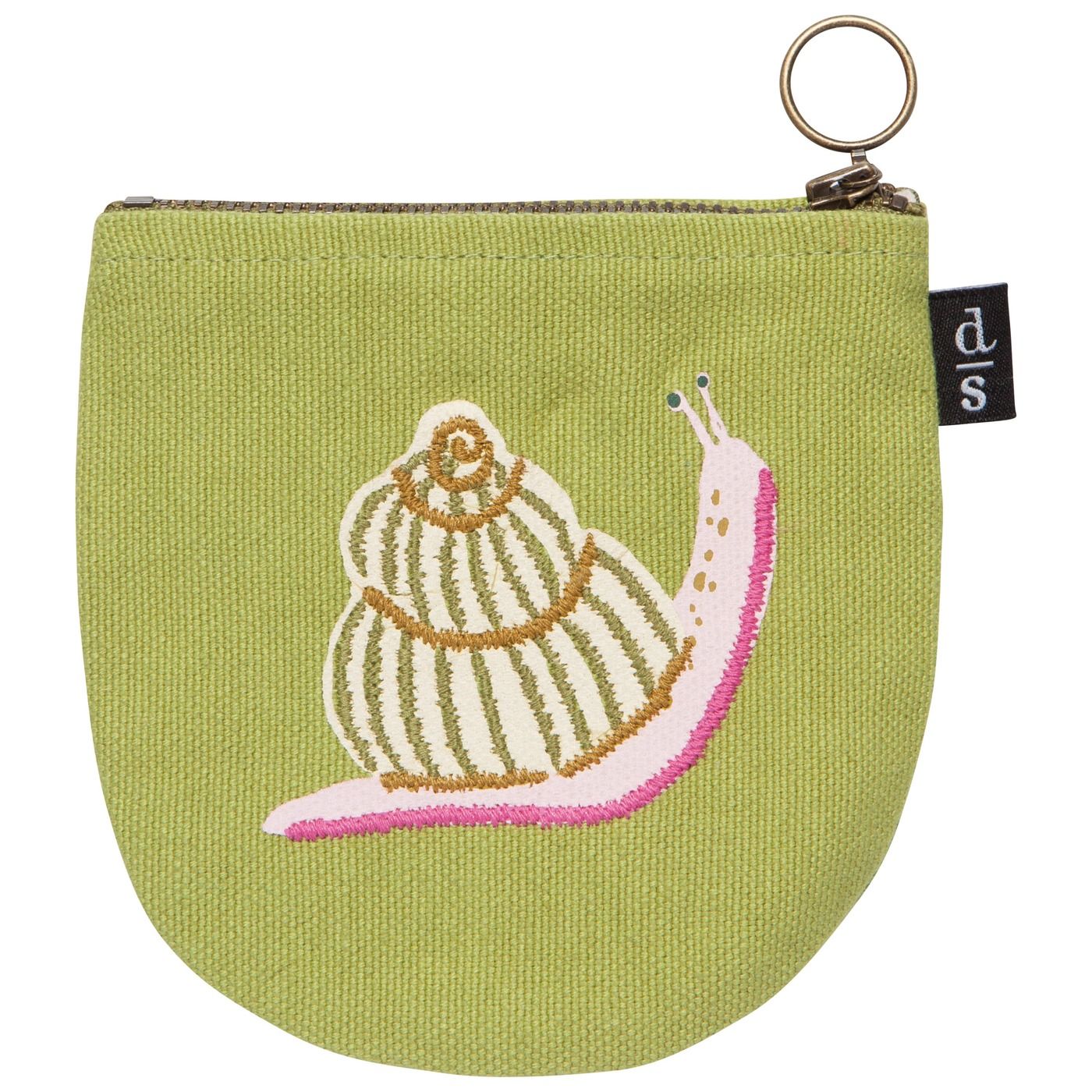 Gardenland Halfmoon Pouch Body: Cotton Embroidery: Polyester W4.5 × L4.5"