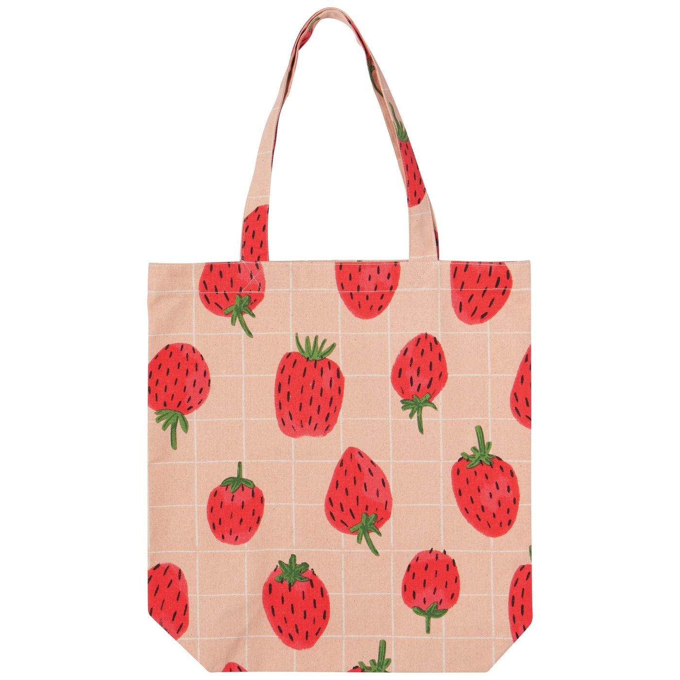 Berry Sweet Everyday Tote Bag Cotton W14 × H15 × D4" / Strap Drop 9"
