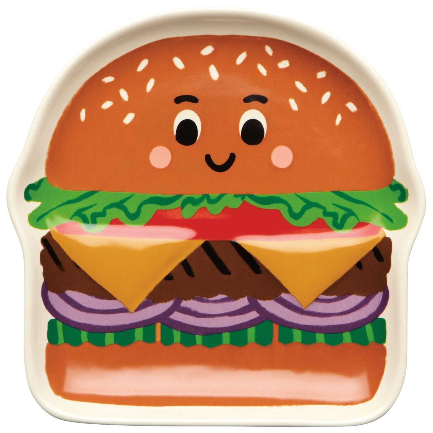 Today's Special - Burger Buddy Shaped Dish Stoneware W6.25 × L6.25"