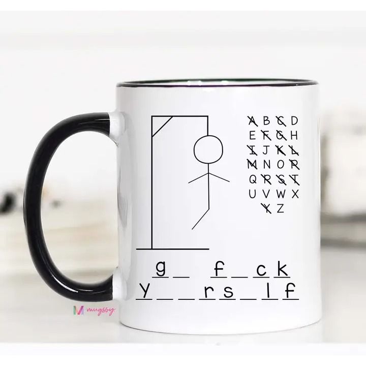 Funny Hangman Mug - 15oz