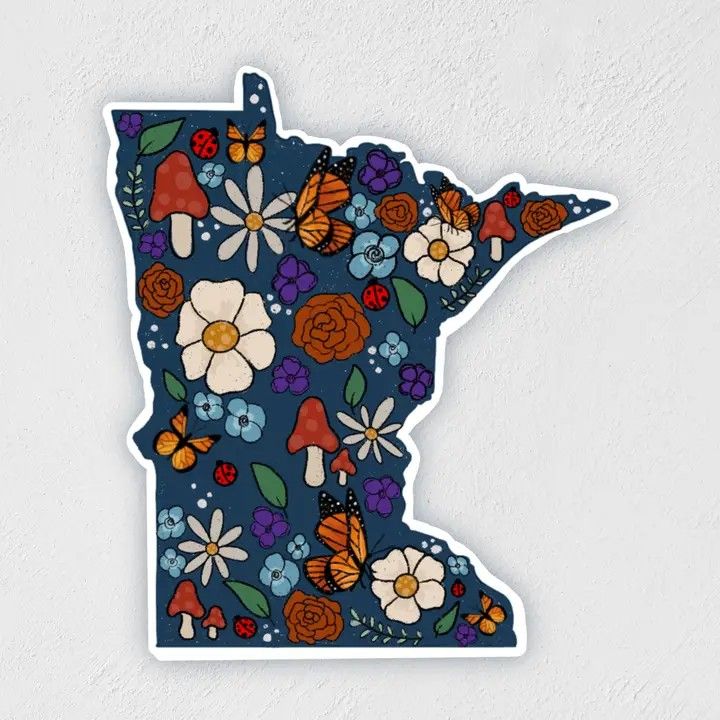 Stickers! MN Floral Sticker #39