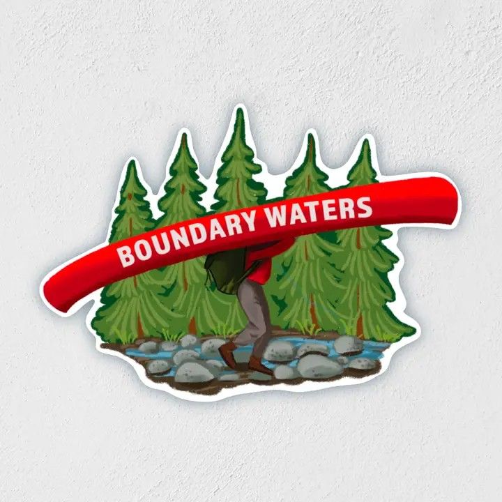 Boundary Waters Portager Sticker | Canoeing Decal