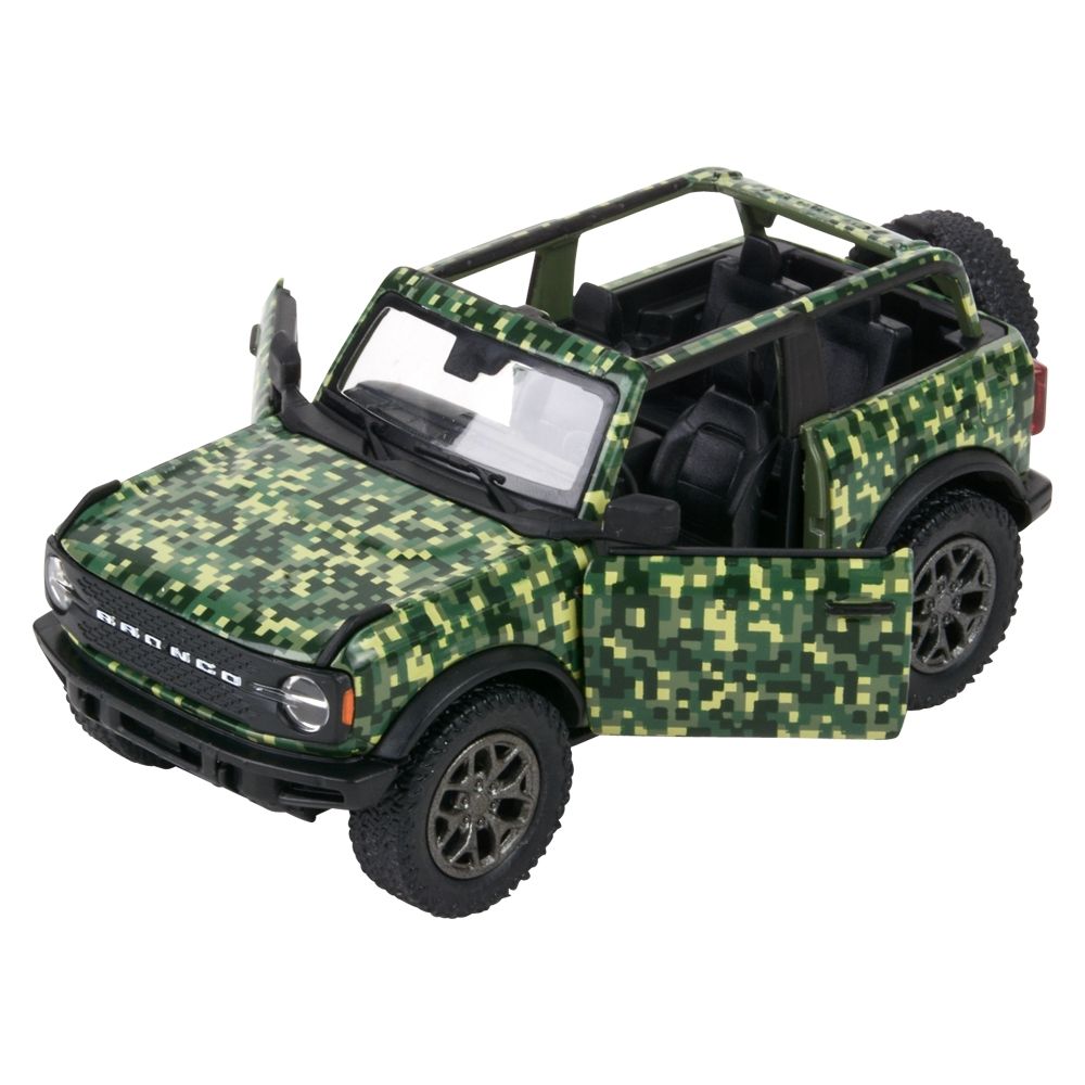5" Diecast 2022 Ford Bronco Open Top, Camo Print | Toy Network