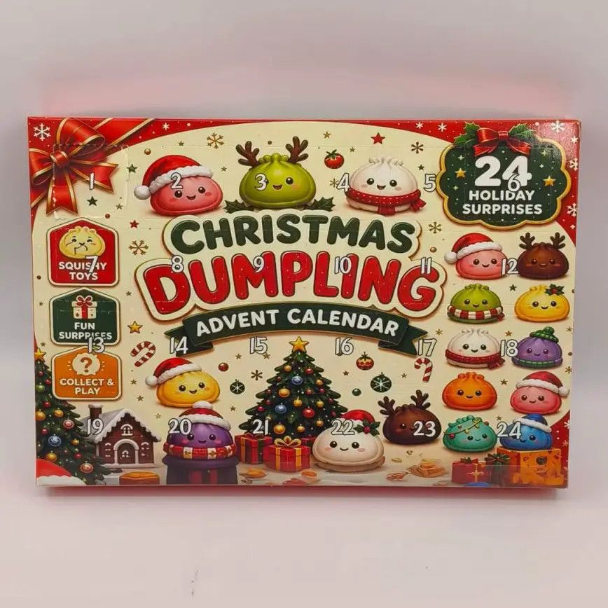 Christmas Advent Calendar — 24 Mystery Dumpling Squishy Toys