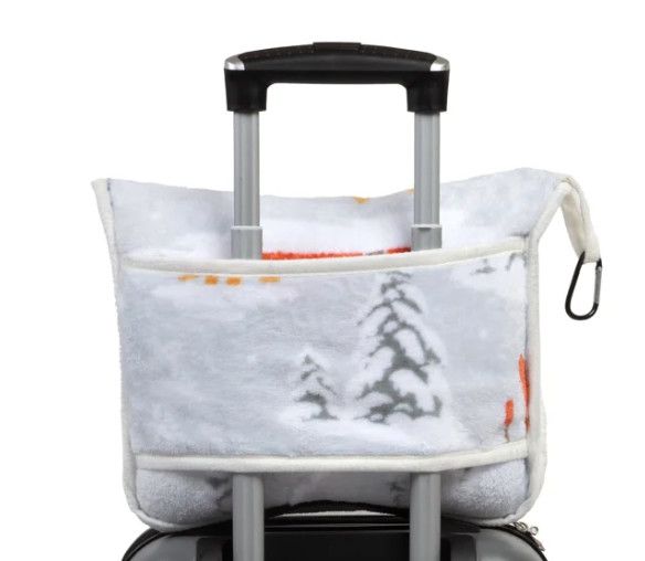 Snowy Cabin Travel Blanket