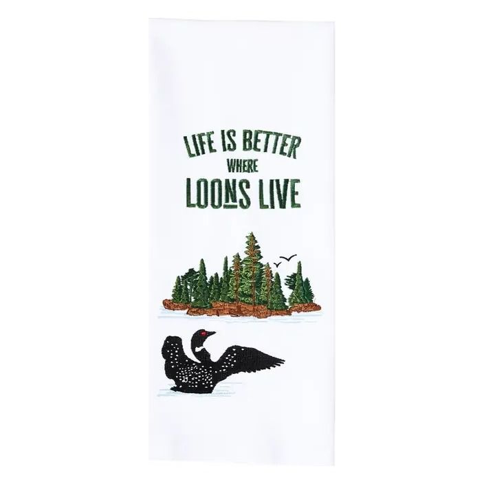 Where Loons Live Emb Dishtowel | Park Designs