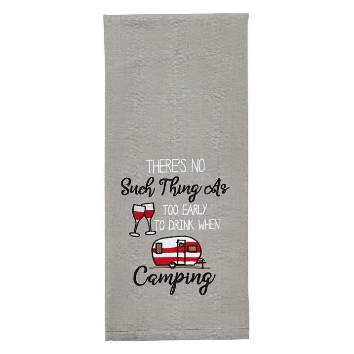 Too Early To Drink Embroidered Dishtowel | Park Designs