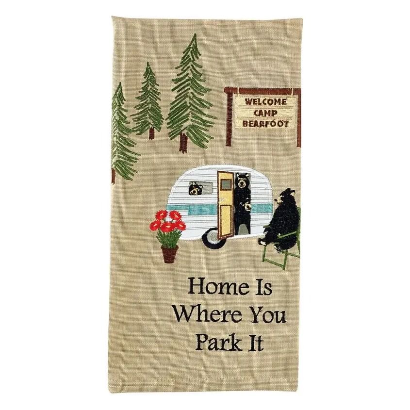 Where You Park It Embroidered Dishtowel | Park Designs