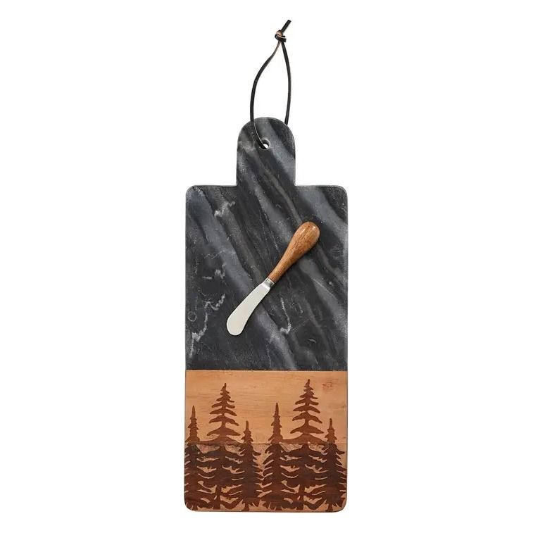 Tree Tops Marble-Wood Cutting Board &amp; Spreader | Park Designs