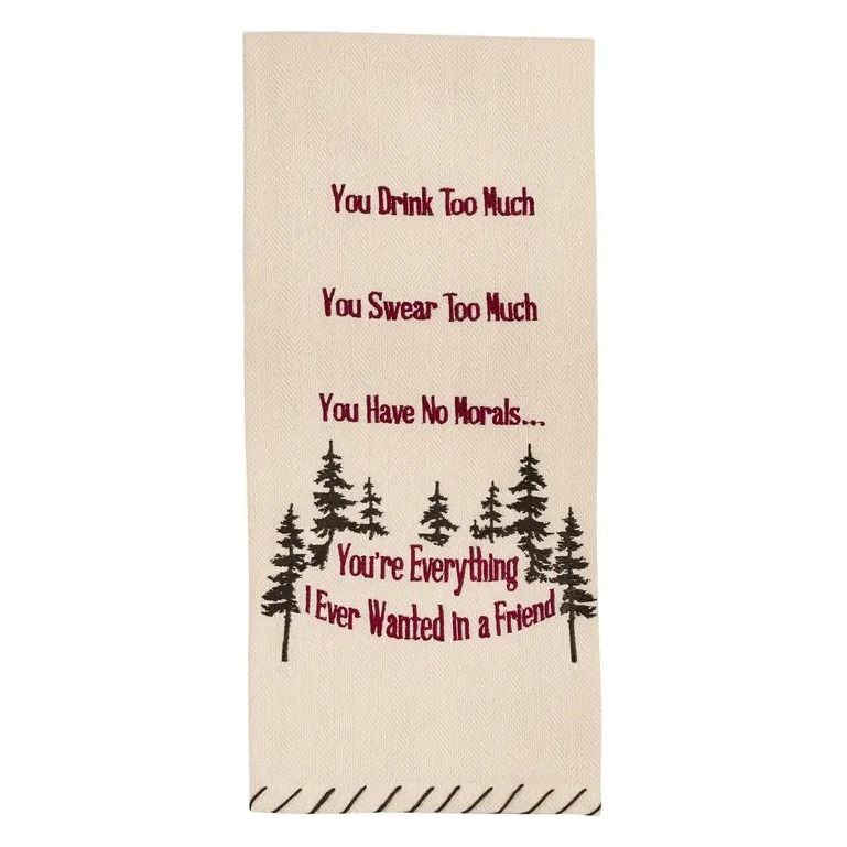 You Drink Too Much Embroidered Dishtowel | Park Designs