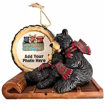 Sledding Bear Ornament