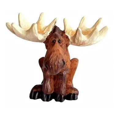 Mini Moose Sitting Figurine