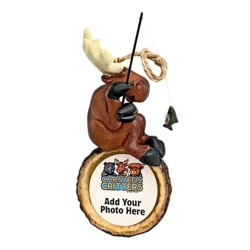 Fishing Moose Ornament