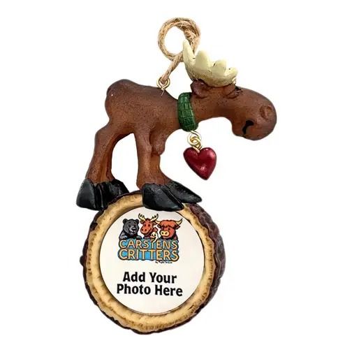 Heart Collar Moose Ornament