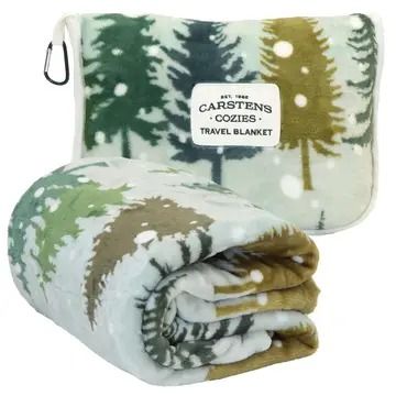 Snowflake Forest Travel Blanket
