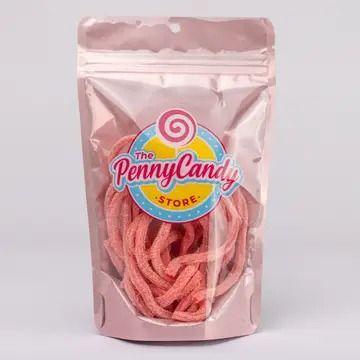 Pink Lemonade Sour Straws 4 oz | The Penny Candy Store